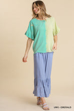 Load image into Gallery viewer, Umgee--Linen Blend Bleach Dip Dye-Frayed Hem Top
