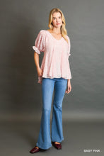 Load image into Gallery viewer, Umgee Baby Pink Leopard Print V-Neck Blouse
