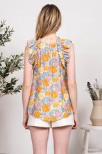 Load image into Gallery viewer, WATERCOLOR FLORAL WOVEN TOP
