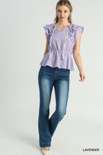 Load image into Gallery viewer, Umgee Textured Lavender Baby Doll Top
