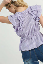 Load image into Gallery viewer, Umgee Textured Lavender Baby Doll Top
