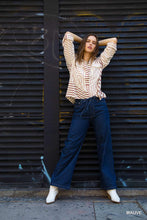 Load image into Gallery viewer, Umgee-Striped Collared Top--Mauve
