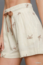 Load image into Gallery viewer, Umgee Linen Blend Ribbon Print Shorts
