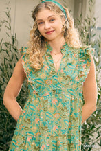 Load image into Gallery viewer, Umgee Tiered Silhouette Sage Dress

