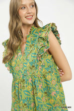 Load image into Gallery viewer, Umgee Tiered Silhouette Sage Dress
