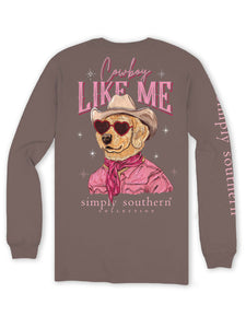 Simply Southern Long Sleeve Tee--Like Me--Mocha