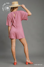 Load image into Gallery viewer, Umgee Summer Vibes Romper--Pink Mauve

