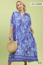 Load image into Gallery viewer, Umgee Leaf Inspired Plus Tiered Midi Dress
