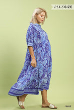 Load image into Gallery viewer, Umgee Leaf Inspired Plus Tiered Midi Dress

