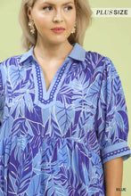 Load image into Gallery viewer, Umgee Leaf Inspired Plus Tiered Midi Dress
