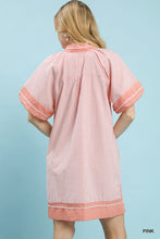 Load image into Gallery viewer, Umgee Mixed Stripe Mini Dress--Pink
