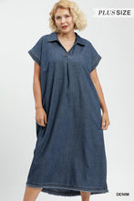 Load image into Gallery viewer, Umgee Plus Denim Midi Dress
