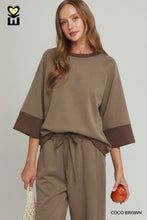 Load image into Gallery viewer, UMGEE Cloud Knit Modal Crewneck Top--Coco Brown
