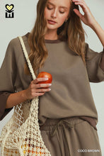 Load image into Gallery viewer, UMGEE Cloud Knit Modal Crewneck Top--Coco Brown
