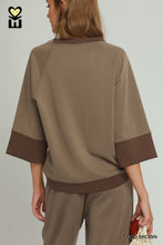 Load image into Gallery viewer, UMGEE Cloud Knit Modal Crewneck Top--Coco Brown
