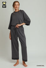 Load image into Gallery viewer, UMGEE Cloud Knit Modal Crewneck Top--Charcoal
