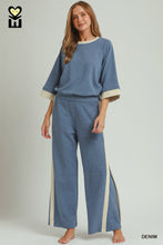 Load image into Gallery viewer, Umgee Dream Plush Denim Blue Wide leg Pant
