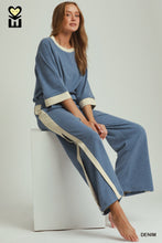 Load image into Gallery viewer, Umgee Dream Plush Denim Blue Wide leg Pant
