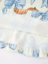 Load image into Gallery viewer, Halloween/Thanksgiving Pumpkin Bow Girls Dress Long Sleeve
