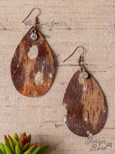 Hello Darlin Cowhide Earrings