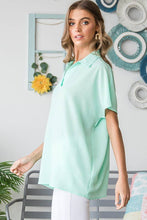 Load image into Gallery viewer, MINT FOR YOU--MINT COLLAR NECK SOLID TOP
