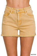 Load image into Gallery viewer, Acid Washed Frayed Cutoff Hem Shorts
