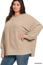 Load image into Gallery viewer, Plus Brushed Melange Hacci Oversized Sweater
