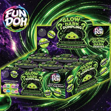 Load image into Gallery viewer, Fun Doh Glow In The Dark Mystery Dumpling Black Baskets
