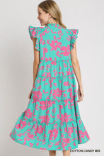 Load image into Gallery viewer, Umgee--Cotton Candy Floral Print Tiered Maxi Dress
