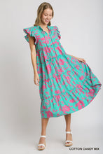 Load image into Gallery viewer, Umgee--Cotton Candy Floral Print Tiered Maxi Dress
