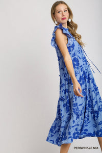 Umgee-Periwinkle Tiered Maxi Dress