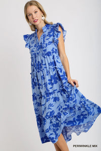 Umgee-Periwinkle Tiered Maxi Dress