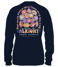 Load image into Gallery viewer, Simply Southern Long Sleeve Tee--Alright--Navy
