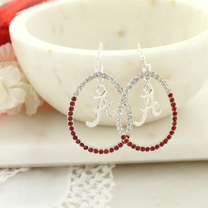 Alabama Crystal Loop Earrings