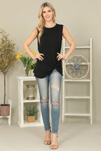 Load image into Gallery viewer, SOLID Sleeveless Front Twist Top
