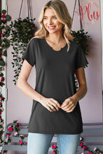 Load image into Gallery viewer, Short Sleeve Round Neck Ribbed Top
