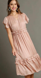 Blushing--Umgee Maxi Dress--Blush