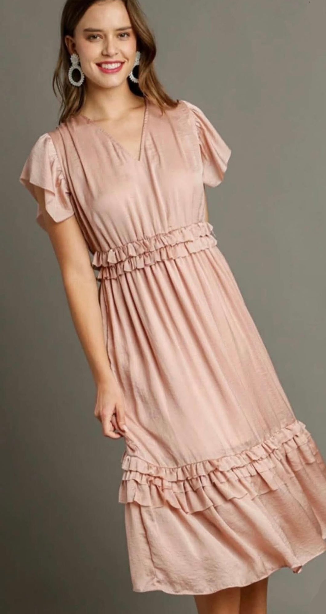 Blushing--Umgee Maxi Dress--Blush