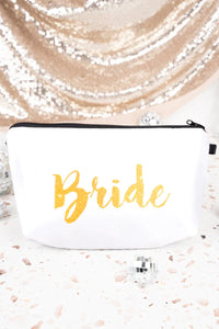 Bride -White Zip Pouch