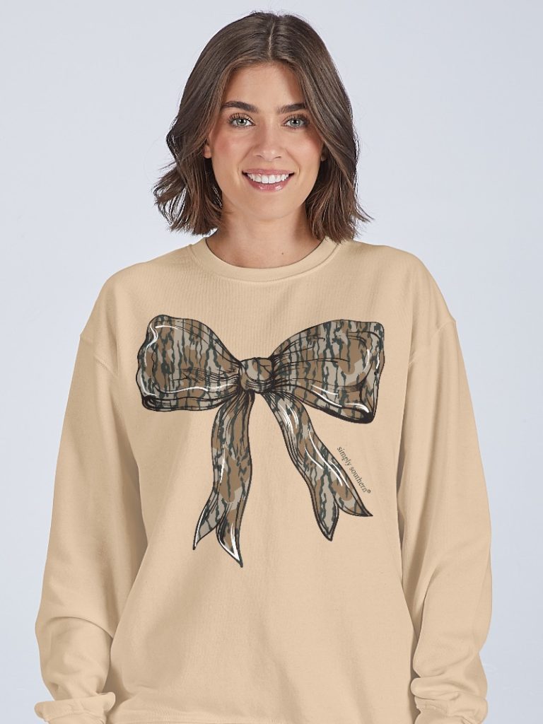Simply Southern Crew Neck Pullover--Bark-Sand