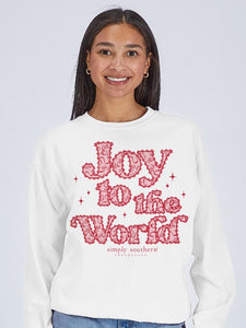 Simply Southern Holiday Crew--Joy--Snow (White)