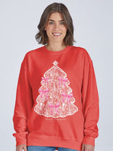 Load image into Gallery viewer, Simply Southern Holiday Crew--TREELACE--Red
