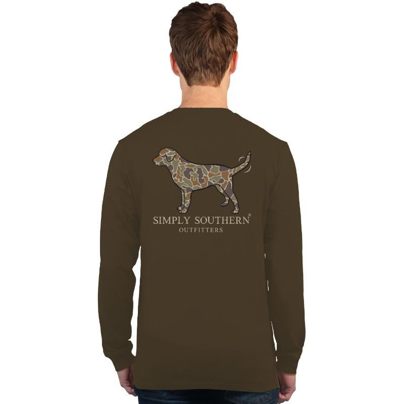 Simply Southern Men's Long Sleeve Unisex Tee--Camo