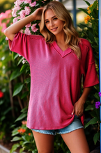 Load image into Gallery viewer, Ribbed V Neck Top
