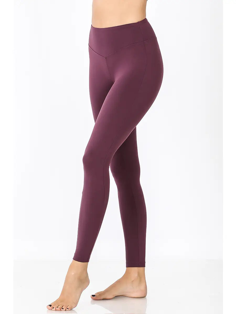 Microfiber Wide Waistband Leggings