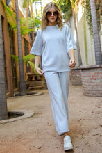 Load image into Gallery viewer, Frost Blue-Scuba-Short Sleeve Rae Mode Top

