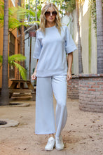 Load image into Gallery viewer, Frost Blue-Cropped Wide Leg Rae Mode Scuba Pant
