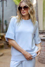 Load image into Gallery viewer, Frost Blue-Scuba-Short Sleeve Rae Mode Top

