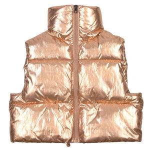 Simply Southern Puffy Vest (Cropped)--Gold