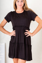 Load image into Gallery viewer, The Basic-Black Ruffle Detail Dress
